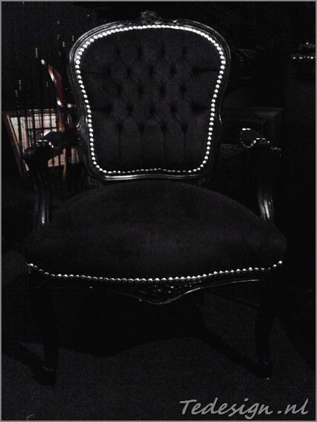 Zwarte stoel | TEDESIGN BAROK MEUBELEN