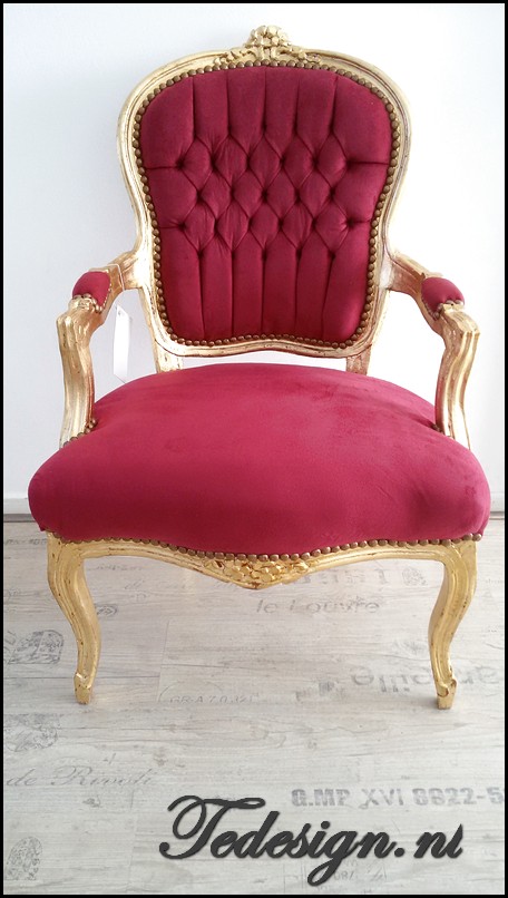 Rode barok stoel | TEDESIGN MEUBELEN