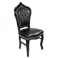 barok stoelen strass zwart skai