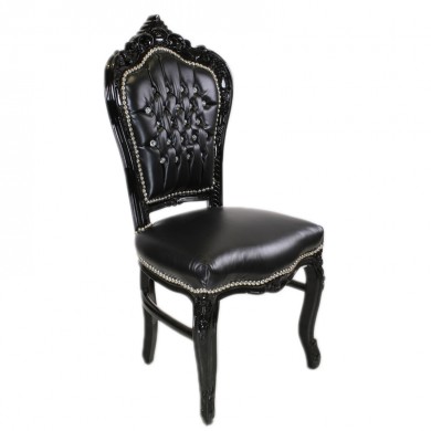 Versterken ophouden Verdeelstuk zwarte barok stoelen skai met strass steentjes | TEDESIGN BAROK MEUBELEN
