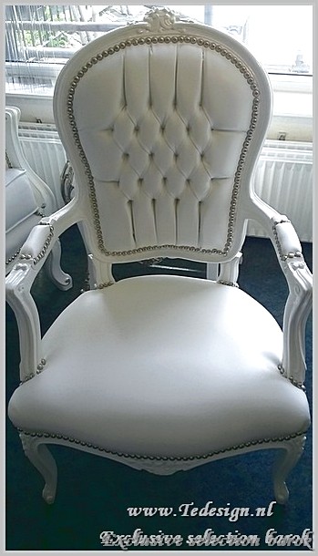 beddengoed speelplaats Overeenkomend witte barok stoel | TEDESIGN BAROK MEUBELEN