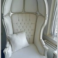 koepeltroon fauteuil barok wit